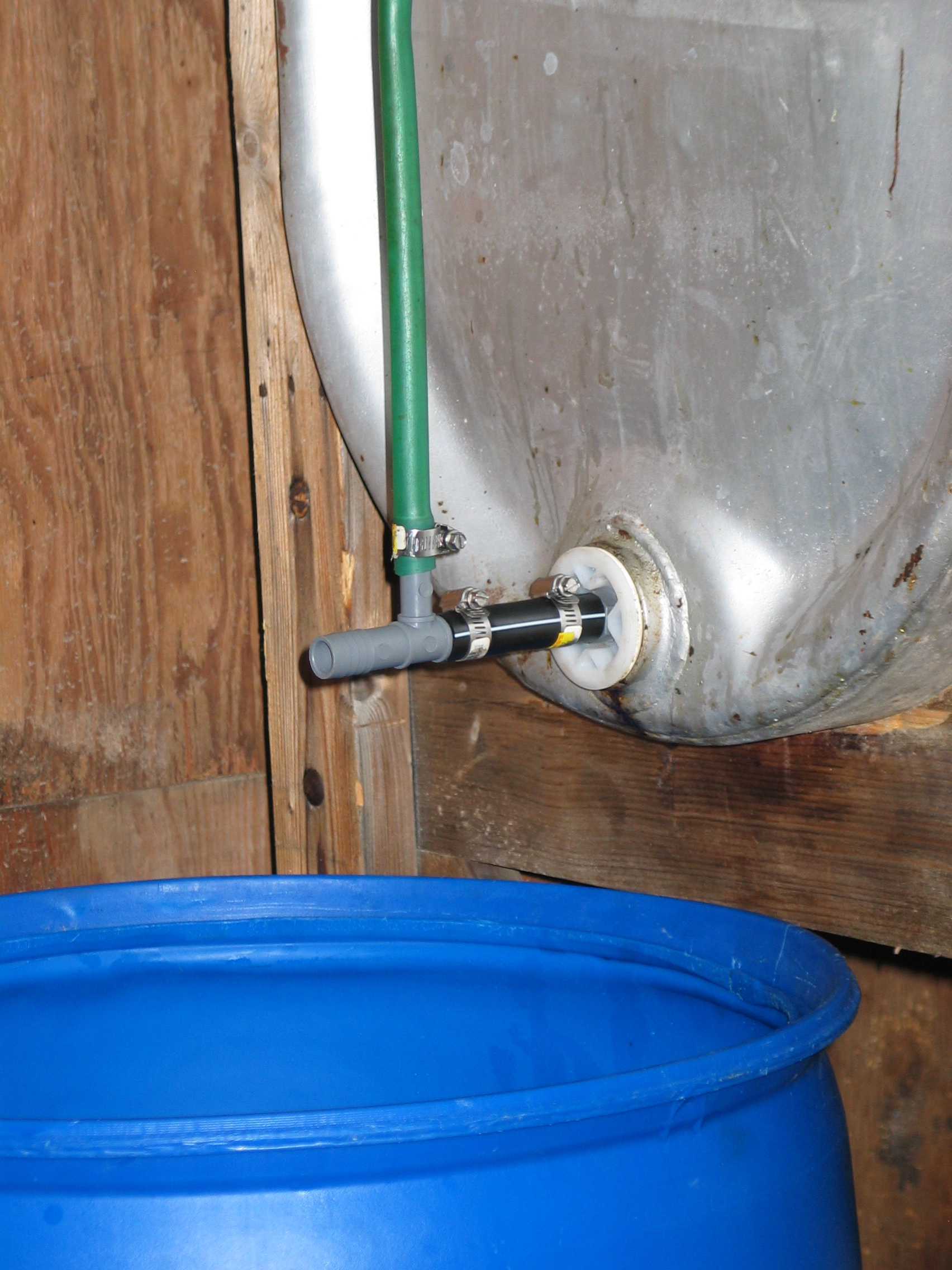 Tuyau vert pour niveau d'huile