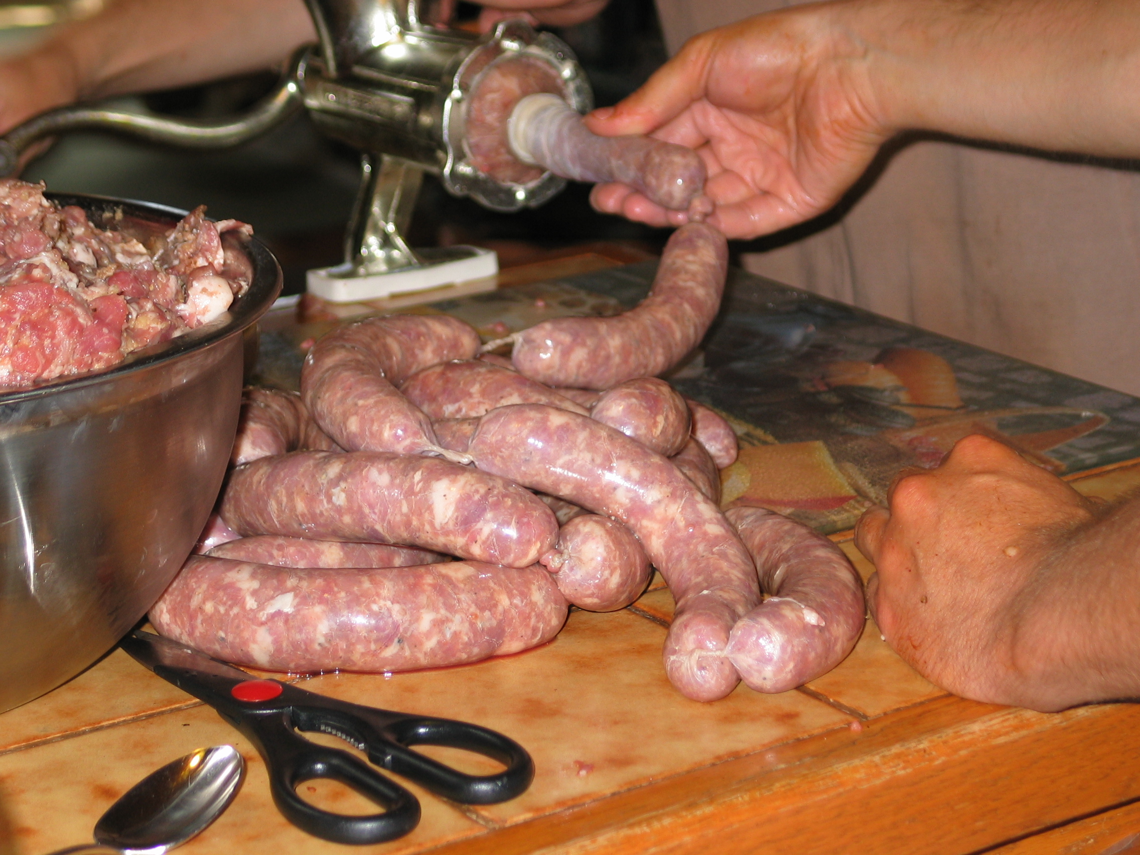 Fabrication de saucisses